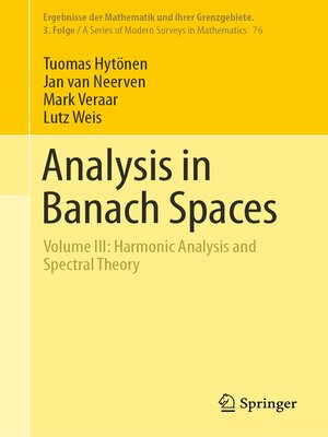 cover image of Analysis in Banach Spaces